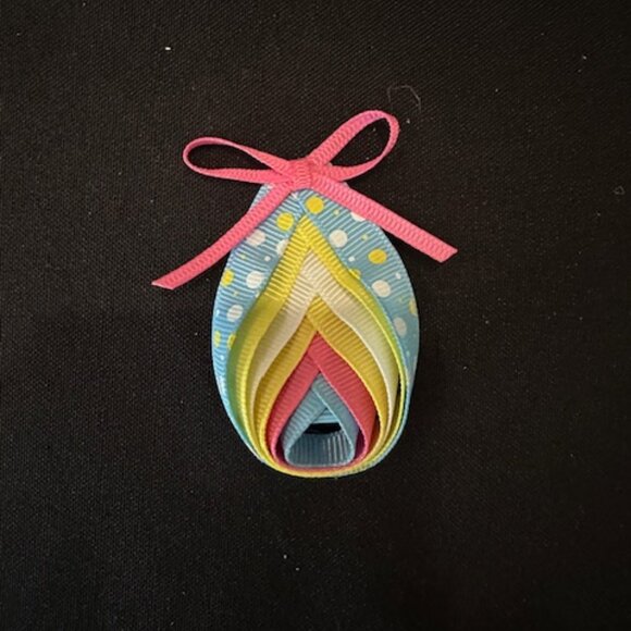 Hand Crafted Other - Blue Easter Egg Sculpture Hair Clip 5B1774 Handmade NWT Boutique